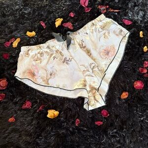Cottagecore/Coquette Silky Floral Print Women's Sleep Shorts